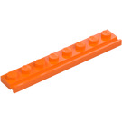 LEGO Arancione Piastra 1 x 8 con Porta Guida (4510)