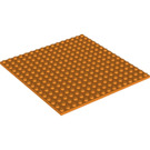 LEGO Orange assiette 16 x 16 avec dessous de côtes (91405)