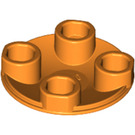 LEGO Oranje Plaat 2 x 2 Ronde met Afgerond Onderzijde (2654 / 28558)