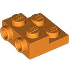 LEGO Orange Plate 2 x 2 x 0.7 with 2 Studs on Side (4304 / 99206)