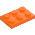 LEGO Pomarańczowy Talerz 2 x 3 (3021)