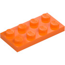 LEGO Oranje Plaat 2 x 4 (3020)