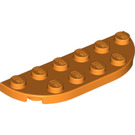 LEGO Oranje Plaat 2 x 6 met Afgeronde hoeken (18980)