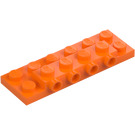 LEGO Arancione Piastra 2 x 6 x 0.7 con 4 Bottoncini su Lato (72132 / 87609)