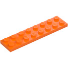 LEGO Orange Platte 2 x 8 (3034)