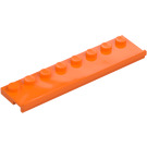 LEGO Orange Plate 2 x 8 with Door Rail (30586)