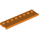 LEGO Orange assiette 2 x 8 avec Porte Rail (30586)