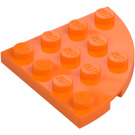 LEGO Oranje Plaat 4 x 4 Rond Hoek (30565)