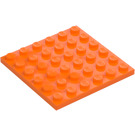 LEGO Oranje Plaat 6 x 6 (3958)