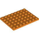 LEGO Oranje Plaat 6 x 8 (3036)