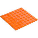 LEGO Oransje Plate 8 x 8 med Adhesive (80319)