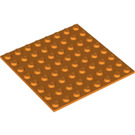 LEGO Orange assiette 8 x 8 avec Adhesive (80319)