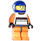 LEGO Orange Porsche Driver Minifigure