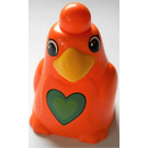 LEGO Orange Primo Bird Mother with green heart on chest