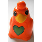 LEGO Orange Primo Bird Mother with green heart on chest (49876)