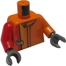 LEGO Orange Racer Driver, Scorcher Torso (973 / 73403)