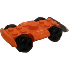 LEGO Orange Racers Chassis with Black Wheels