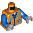 LEGO Orange Robo Emmet Minifig Torso (973 / 76382)