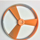 LEGO Orange Rotor avec Marbled Pearl Light Grat Bague sans Code sur Côté (50899 / 52232)