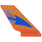 LEGO Orange Rudder 2 x 4 x 6 with Blue Arrow and Dots (6239 / 43354)