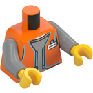 LEGO Orange Shopkeeper - Orange Väst Minifigur Kropp (973 / 76382)