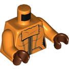 LEGO orange Shuri med orange Jakke Minifig Torso (973 / 76382)