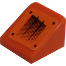 LEGO Orange Slope 1 x 1 (31°) with Black Air Vents (Left) Sticker (50746)