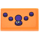 LEGO Oranje Helling 1 x 2 (31°) met Joysticks Sticker (85984)