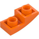 LEGO Oranje Helling 1 x 2 Gebogen Omgekeerd (24201)