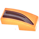 LEGO Orange Slope 1 x 2 Curved with Bumper Right Sticker (11477)
