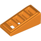 LEGO Oranje Helling 1 x 2 x 0.7 (18°) met Rooster (61409)