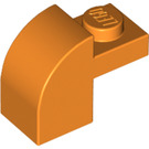 LEGO Oranje Helling 1 x 2 x 1.3 Gebogen met Plaat (6091 / 32807)