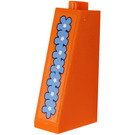 LEGO Orange Pente 1 x 2 x 3 (75°) avec Fleur Garland Autocollant avec goujon creux (4460)