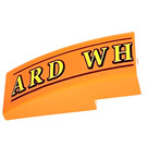 LEGO Orange Slope 1 x 3 Curved with 'ARD WH'  Sticker (50950)