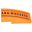 LEGO Orange Pente 1 x 3 Incurvé avec 'ARD WHEEZES' Autocollant (50950)