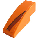 LEGO Orange Pente 1 x 3 Incurvé avec Noir Décoration Stripe sur Orange Droite Autocollant (50950)