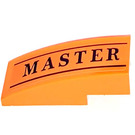 LEGO Oranje Helling 1 x 3 Gebogen met 'MASTER'  Sticker (50950)