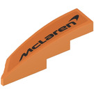 LEGO Orange Slope 1 x 4 Angled Right with ‘McLaren’ Sticker (5414)