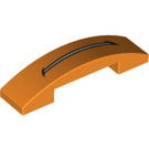 LEGO Orange Slope 1 x 4 Curved Double with Open Mouth (70296 / 93273)