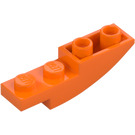 LEGO Oranje Helling 1 x 4 Gebogen Omgekeerd (13547)