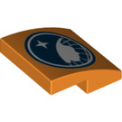 LEGO Orange Slope 2 x 2 Curved with Arctic Explorer Logo with Globe Top and Compass (15068 / 17194)