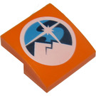 LEGO Orange Slope 2 x 2 Curved with Arctic Logo (15068)