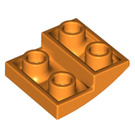 LEGO Orange Pente 2 x 2 x 0.7 Incurvé Inversé (32803)