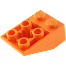 LEGO Orange Pente 2 x 3 (25°) Inversé avec des connexions entre les montants (2752 / 3747)