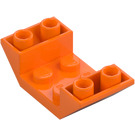 LEGO Orange Pente 2 x 4 (45°) Double Inversé avec Open Centre (4871)