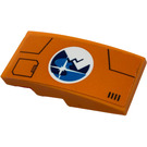 LEGO Orange Slope 2 x 4 Curved with Arctic Explorers Logo and Door Hatch Pattern Model Right Side Sticker (93606)