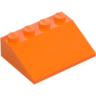 LEGO Oranje Helling 3 x 4 (25°) (3016 / 3297)