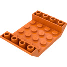 LEGO Oranje Helling 4 x 6 (45°) Dubbele Omgekeerd met Open Midden zonder gaten (30283 / 60219)