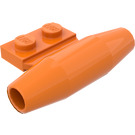 LEGO Orange Klein Smooth Motor mit 1 x 2 Seite Platte (mit Achshaltern) (3475)