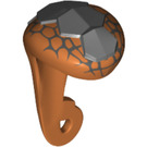 LEGO Orange Snake Headpiece mit Schwanz mit  Grau Scales (11724 / 98949)